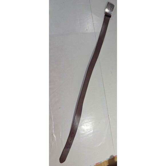 Nocona Western Brown Leather Belt Rodeo Cowboy Removeable Buckle 36” Waist - Picture 7 of 11